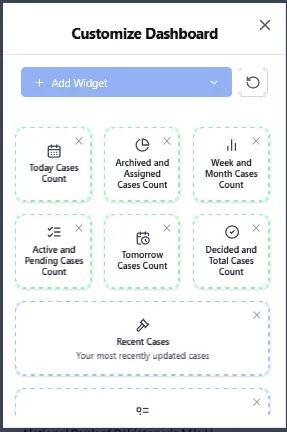 Dashboard customization on mobile