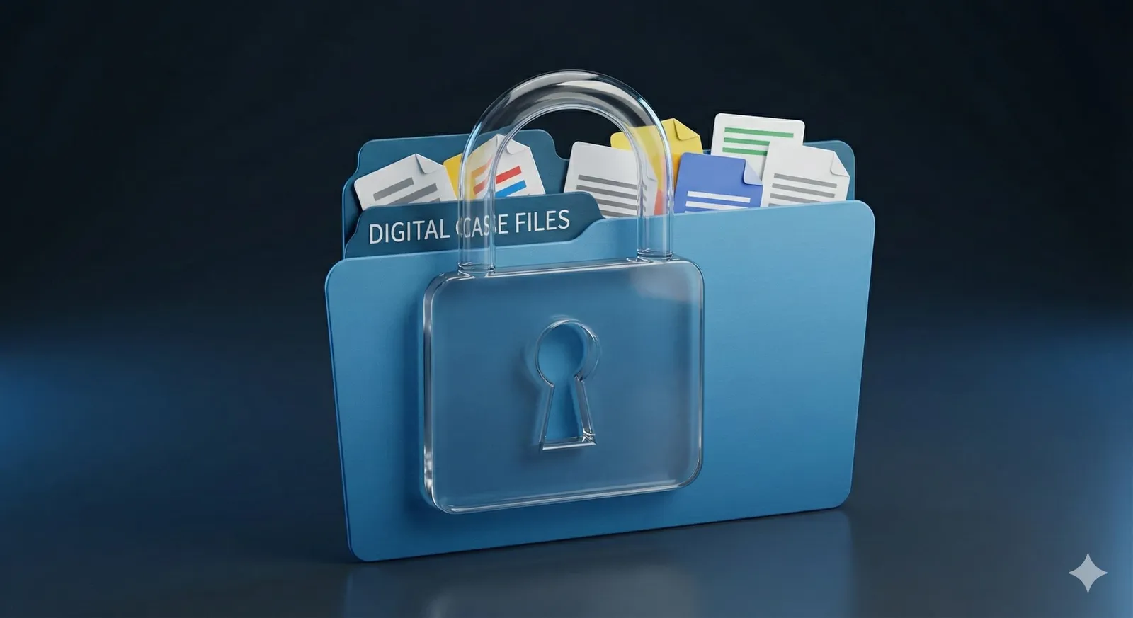 Secure encrypted legal case data storage