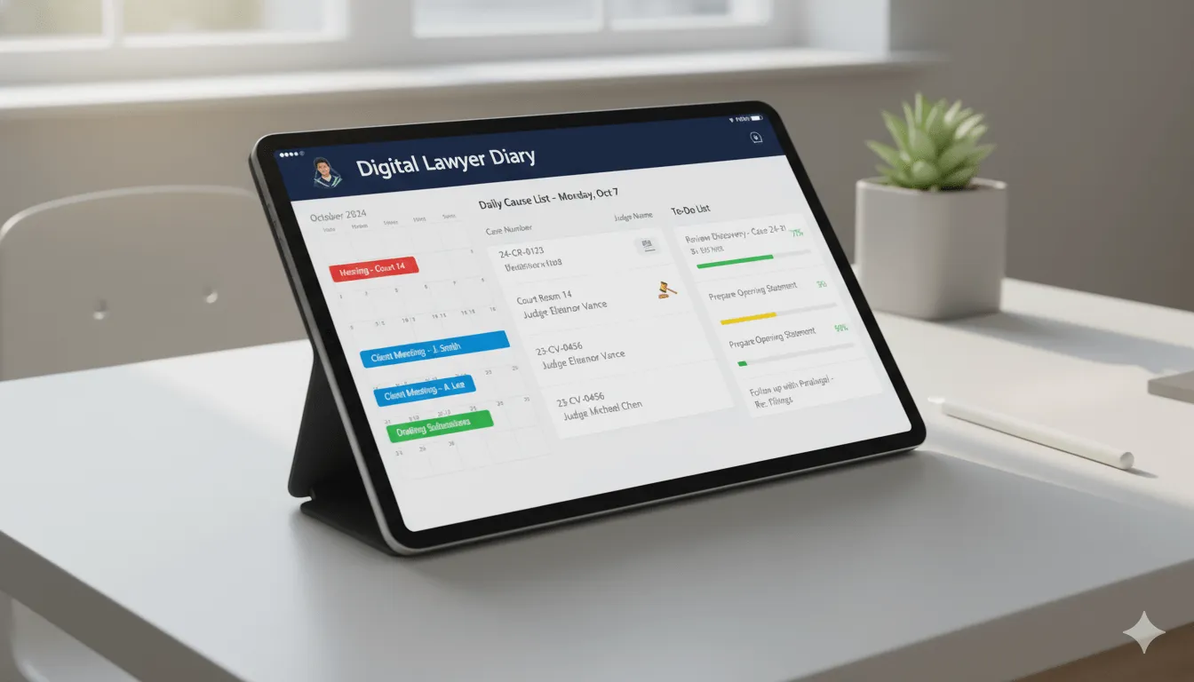 Infographic funnel showing time saved, captured billable hours, and reduced admin costs flowing into increased profitability.